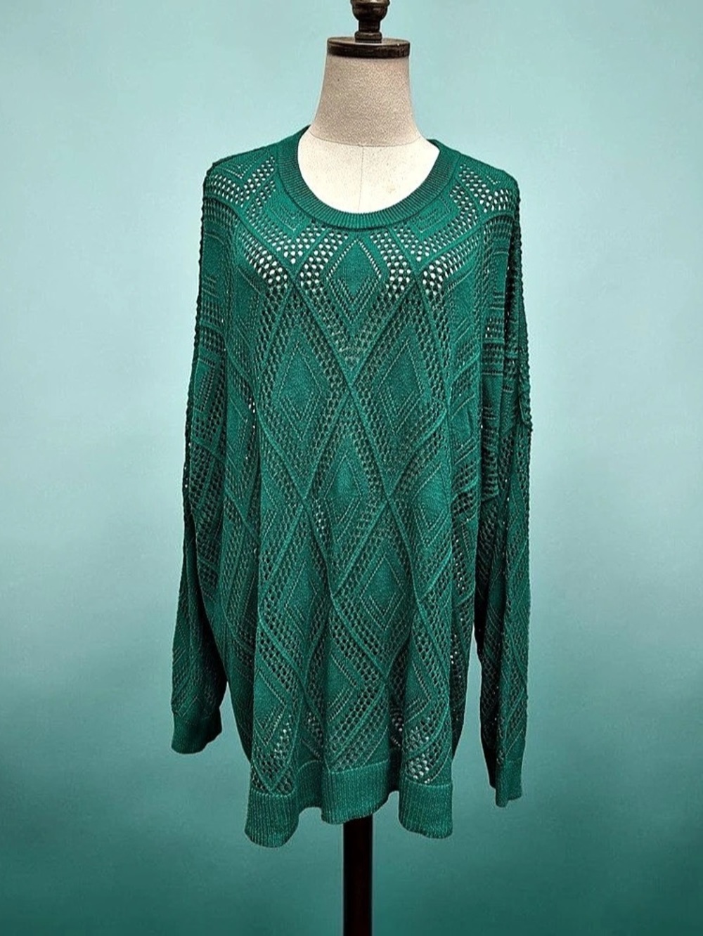 *LIKE NEW* Torrid Geometric Open Knit Sweater Size 4 Like New